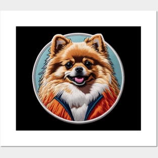 Pomeranian Tracksuit Embroidered Patch Posters and Art